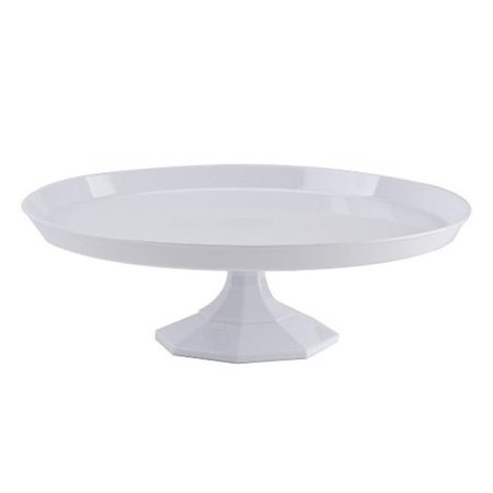 FINELINE SETTINGS Fineline Settings 3600-WH White Small Cake Stand 3600-WH